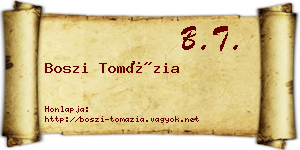 Boszi Tomázia névjegykártya